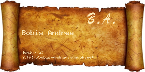Bobis Andrea névjegykártya